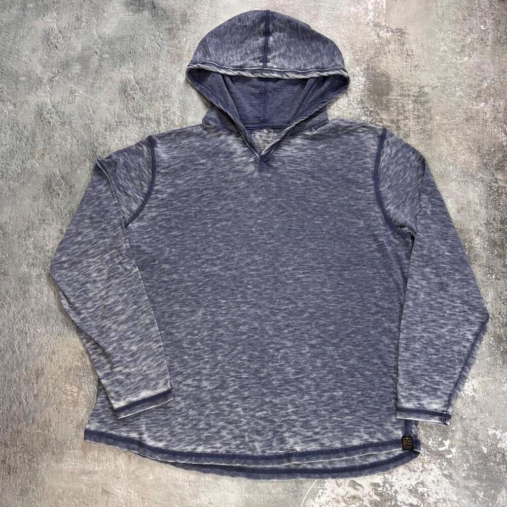 Blue Lucky Brand Venice Burnout Hoodie Size XL.